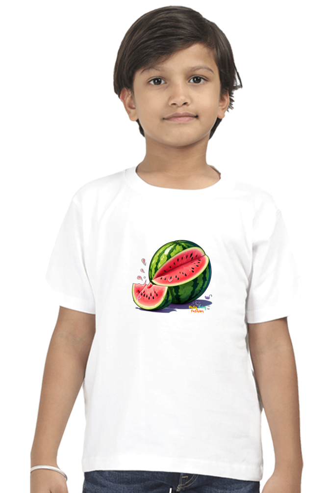 Watermelon- Boys round neck short sleeves T-shirt 5-13 years