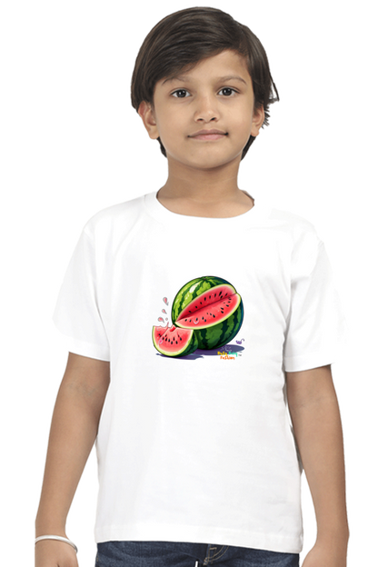Watermelon- Boys round neck short sleeves T-shirt 5-13 years