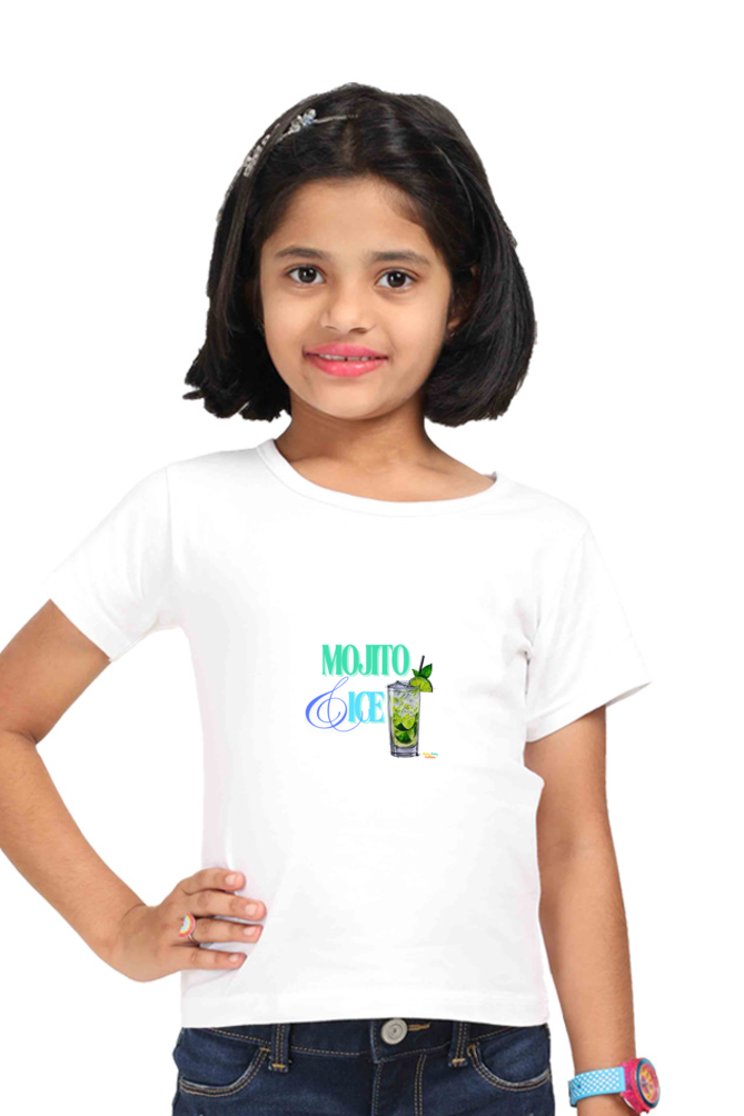 Mojito and Ice- Round neck short sleeves T-shirt girls