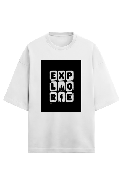 Explore- Premium Oversized Terry round neck short sleeves T-shirts