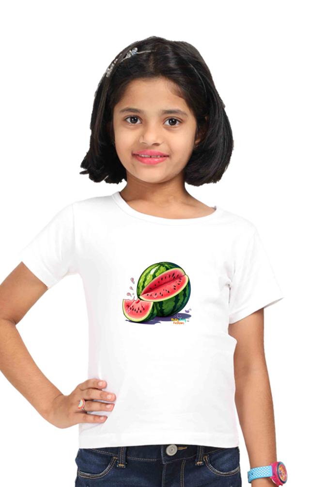 Girls round neck short sleeves T-shirt - 5 to 13 years