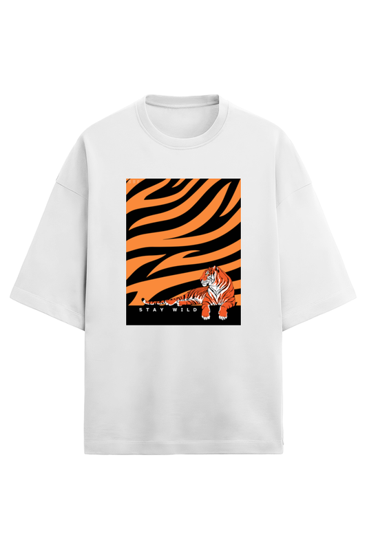 Wild tiger- Premium Oversized Terry round neck short sleeves T-shirts