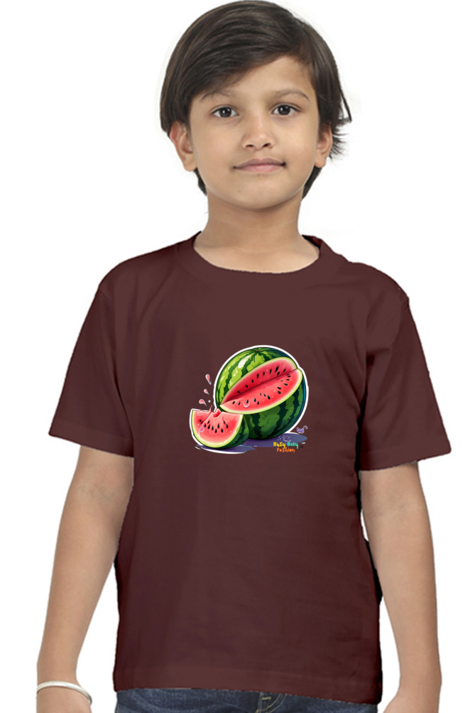 Watermelon- Boys round neck short sleeves T-shirt 5-13 years