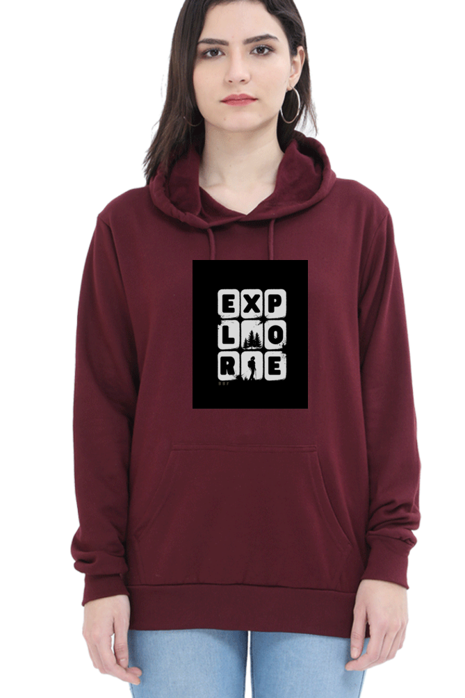 Explore- Women premium hooded sweatshirts