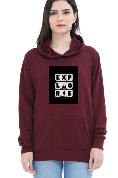 Explore- Women premium hooded sweatshirts