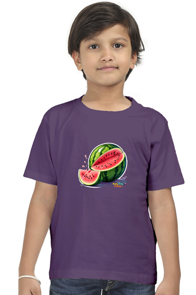 Watermelon- Boys round neck short sleeves T-shirt 5-13 years