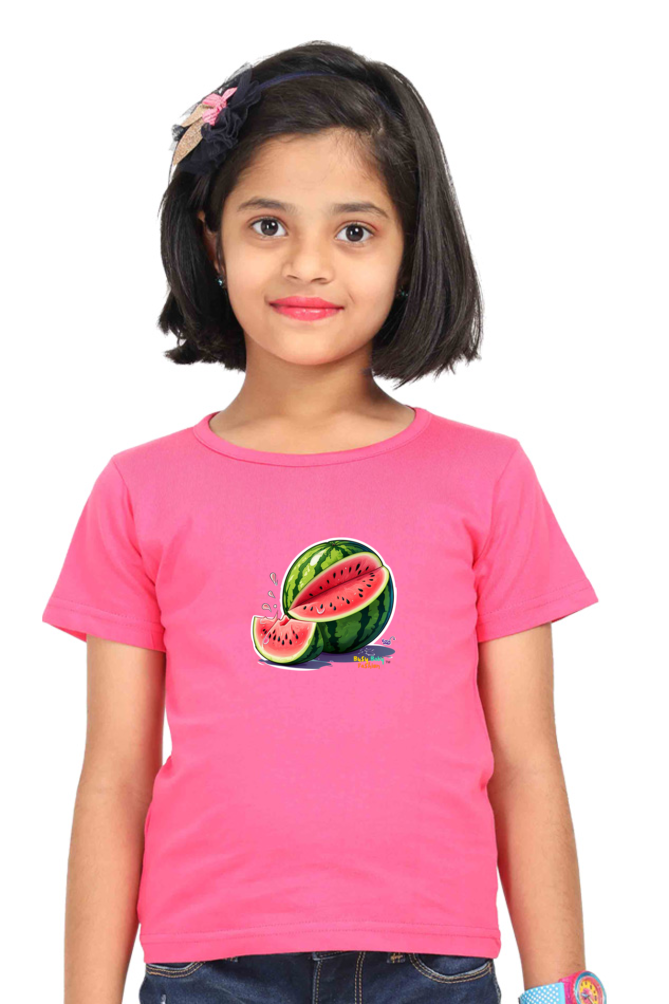Girls round neck short sleeves T-shirt - 5 to 13 years