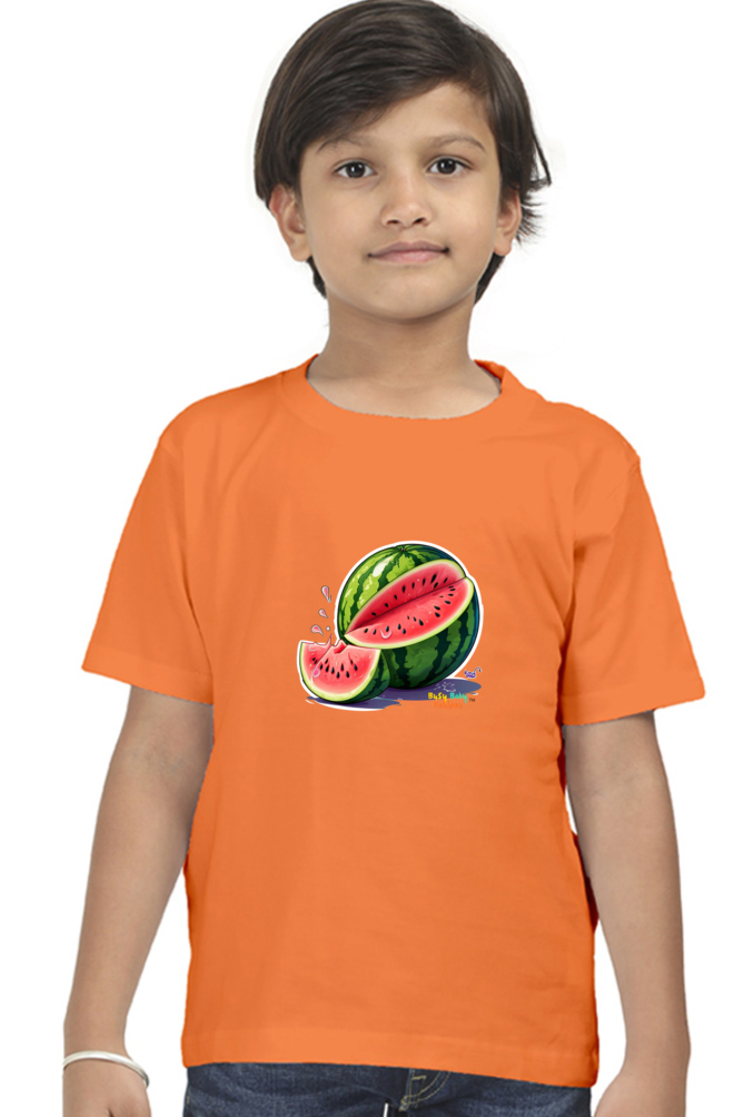Watermelon- Boys round neck short sleeves T-shirt 5-13 years