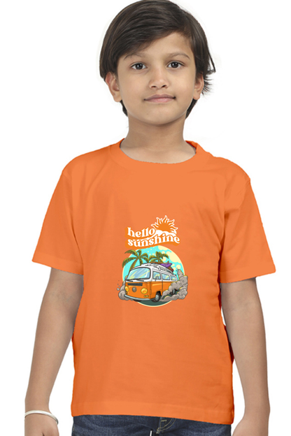 Hello Sunshine-  Boys round neck short sleeves T-shirt 5-13 Years