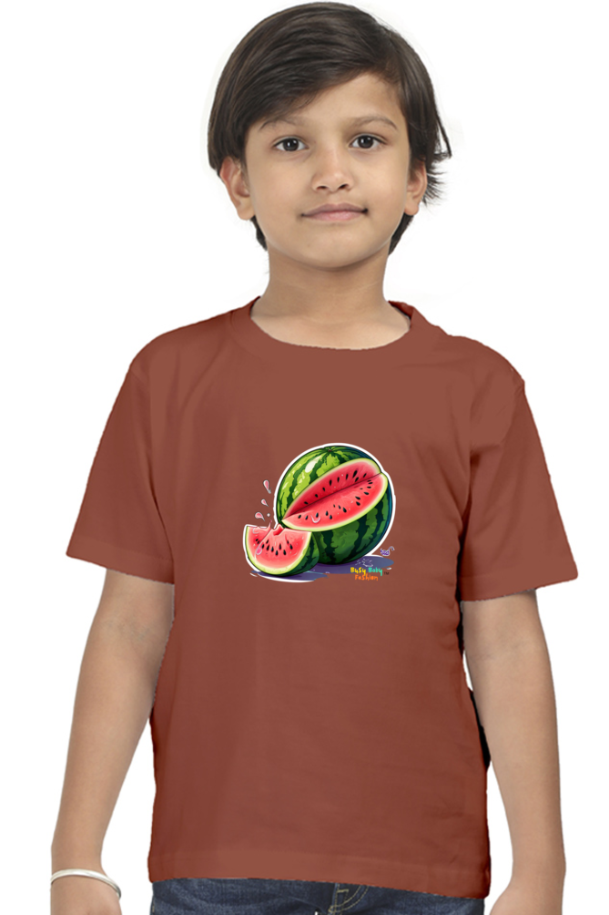 Watermelon- Boys round neck short sleeves T-shirt 5-13 years