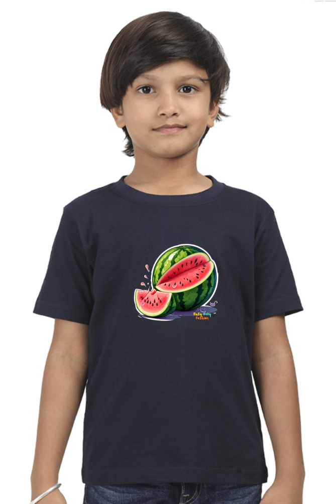 Watermelon- Boys round neck short sleeves T-shirt 5-13 years