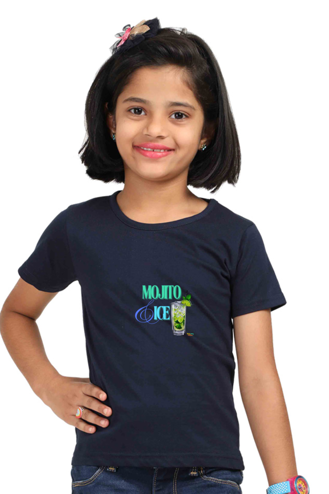 Mojito and Ice- Round neck short sleeves T-shirt girls
