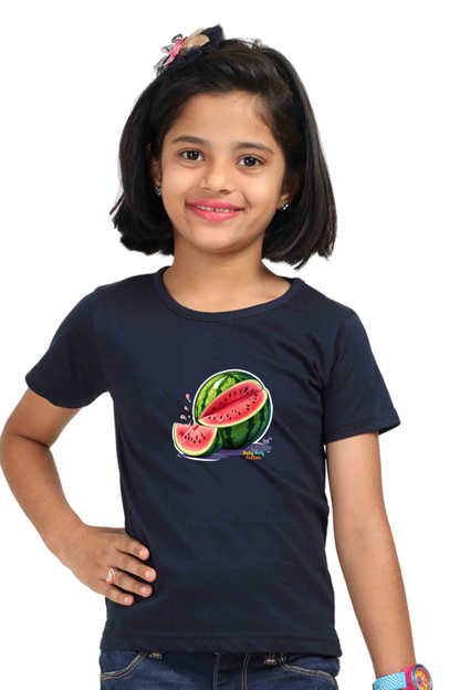 Girls round neck short sleeves T-shirt - 5 to 13 years