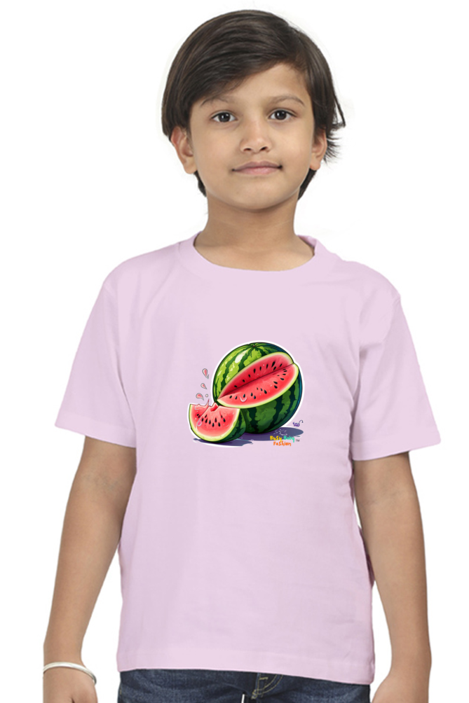Watermelon- Boys round neck short sleeves T-shirt 5-13 years