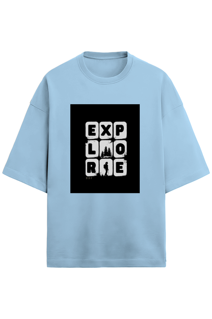 Explore- Premium Oversized Terry round neck short sleeves T-shirts