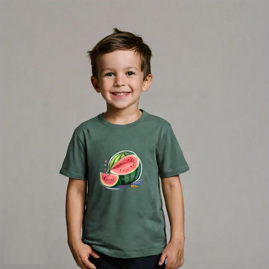 Watermelon- Boys round neck short sleeves T-shirt 5-13 years