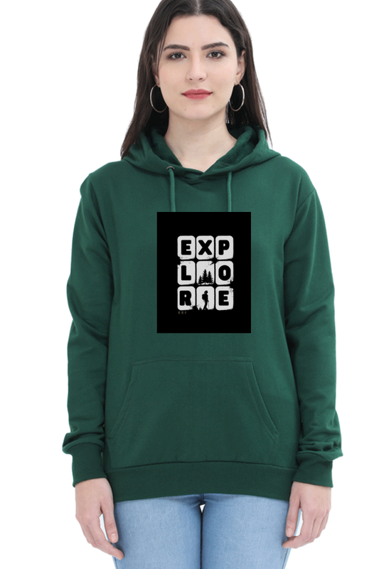 Explore- Women premium hooded sweatshirts