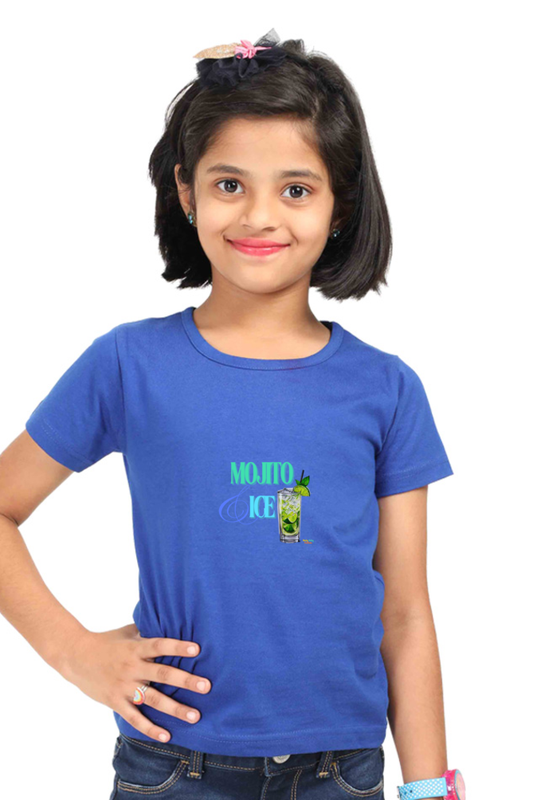 Mojito and Ice- Round neck short sleeves T-shirt girls