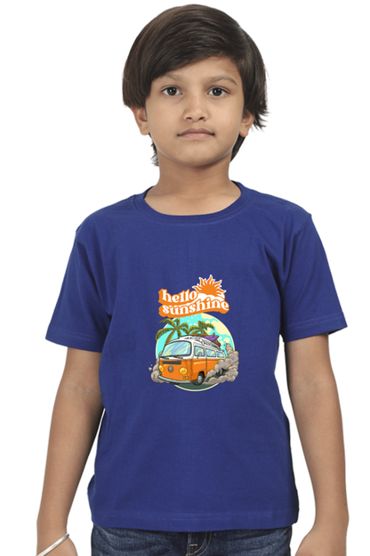 Hello Sunshine-  Boys round neck short sleeves T-shirt 5-13 Years
