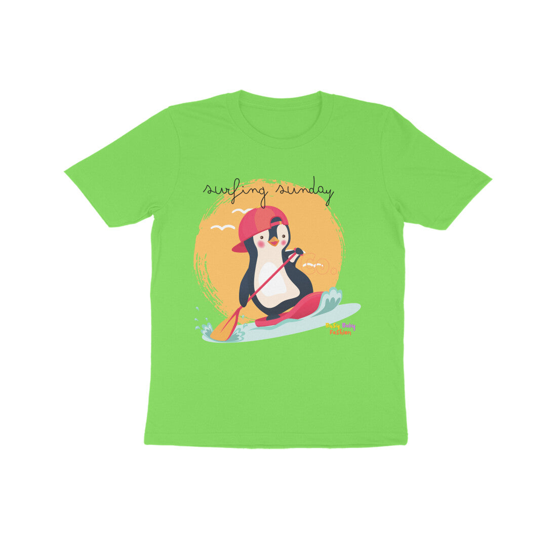 Surfing Sunday- Round neck short sleeves T-shirt 7-14 yr