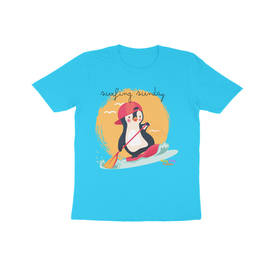 Surfing Sunday- Round neck short sleeves T-shirt 7-14 yr