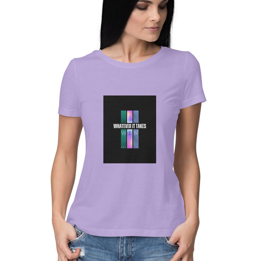 Win- Women round neck short sleeves cottonT-shirt