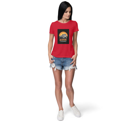 Adventure- Women round neck short sleeves cottonT-shirt