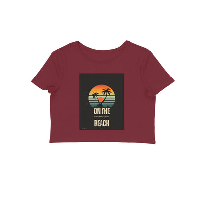 On the beach Girls cotton crop top