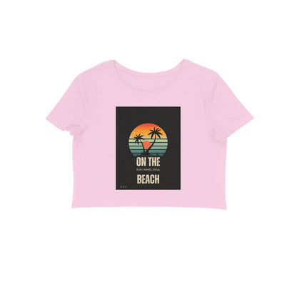 On the beach Girls cotton crop top