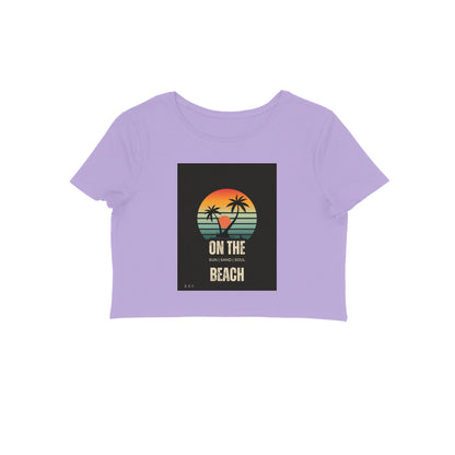 On the beach Girls cotton crop top