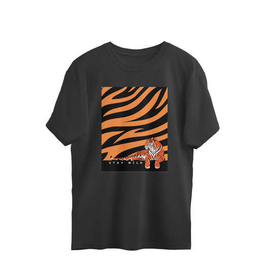Stay Wild- Mens Premium oversized cotton T-shirt
