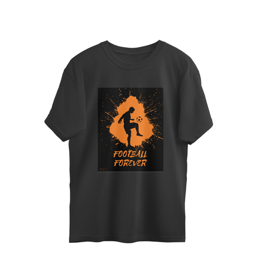 Football-Mens oversized cotton T-shirt