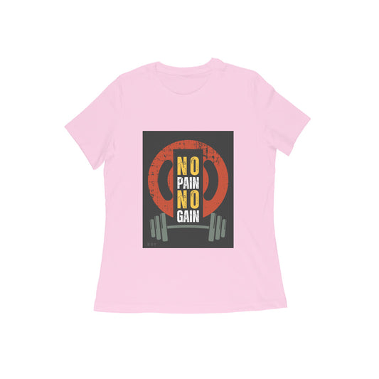 No pain No Gain -Girls Cotton round neck short sleeves T-shirt