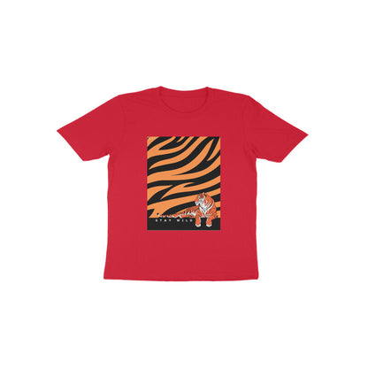 Stay wild-Kids round neck short sleeves cotton T-shirt