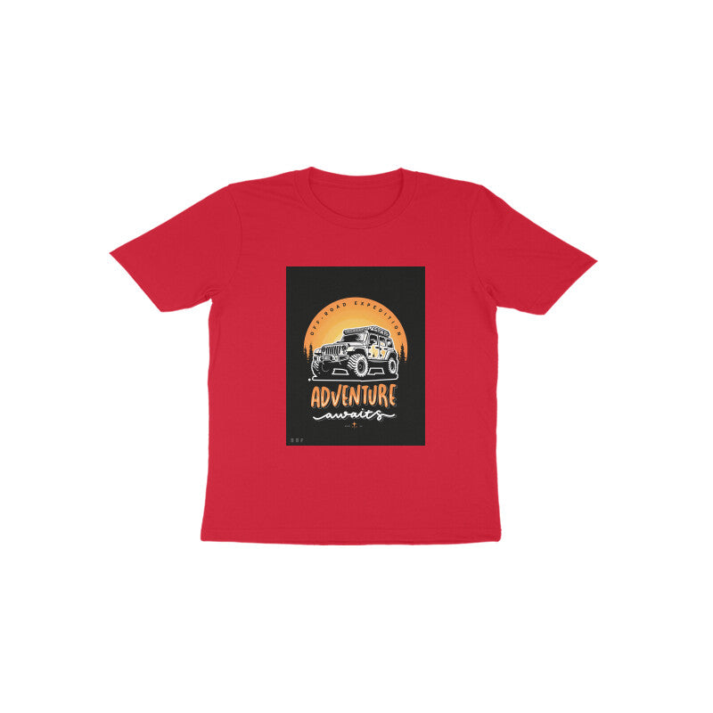 Adventure - Kids round neck short sleeves cotton T-shirt (1-6 years)