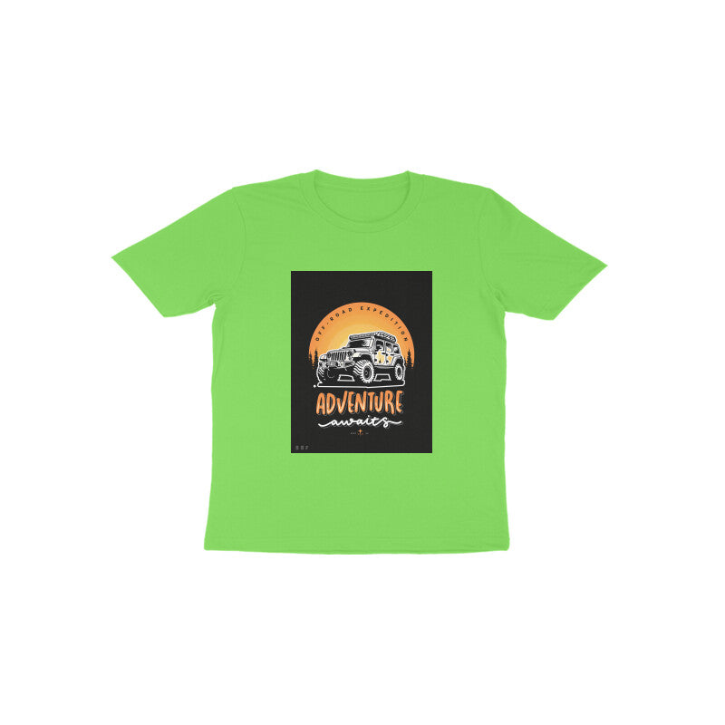 Adventure - Kids round neck short sleeves cotton T-shirt (1-6 years)