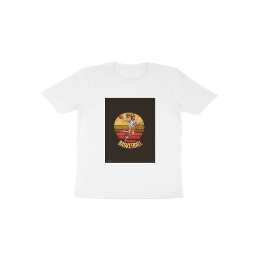 Basketball- Kids round neck short sleeves cotton T-shirt (1-6 years)