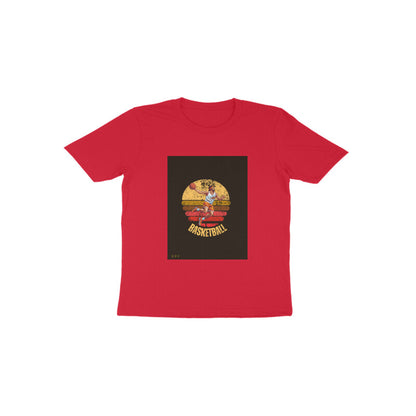 Basketball- Kids round neck short sleeves cotton T-shirt (1-6 years)