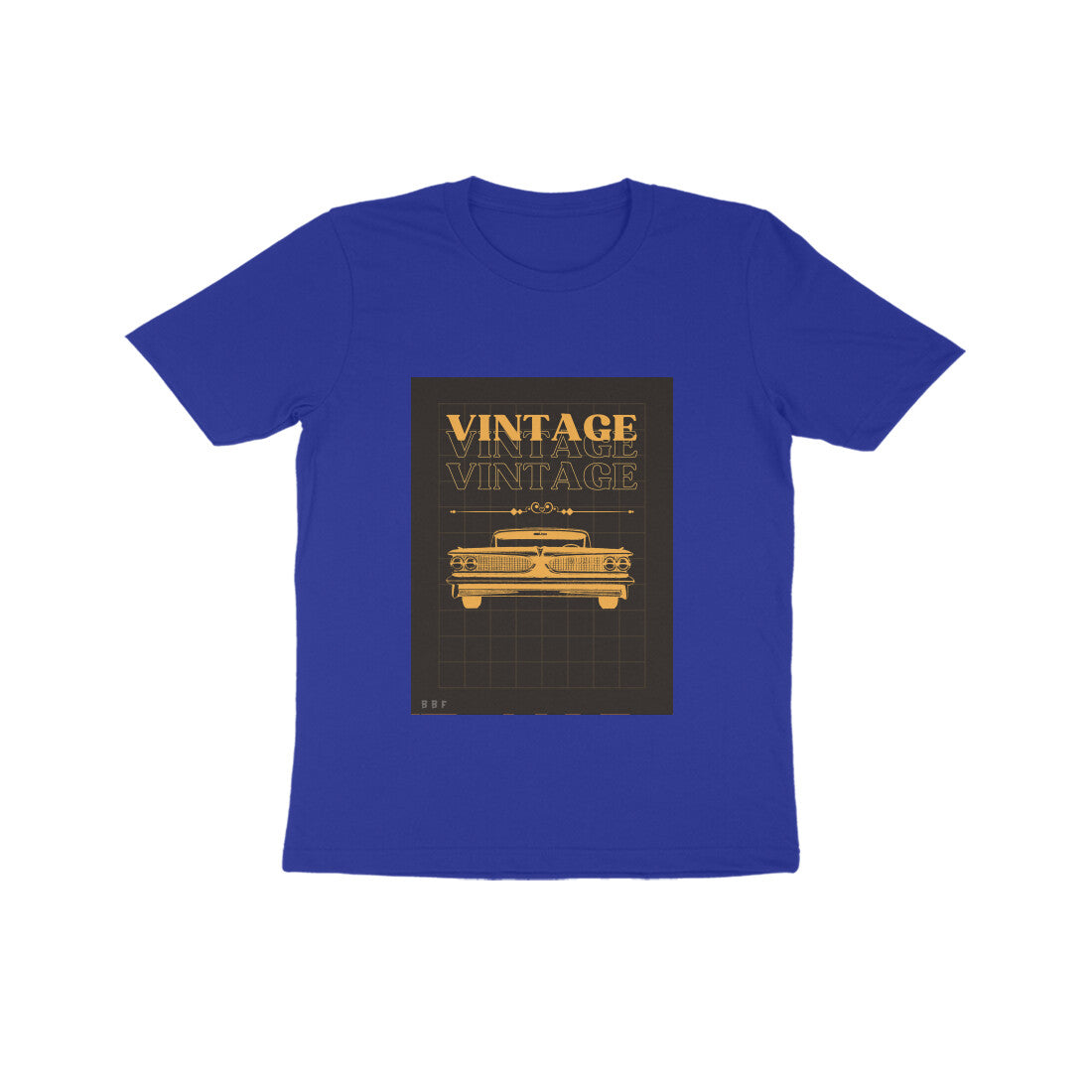 Vintage-Kids round neck short sleeves cotton T-shirt (7-14 years)