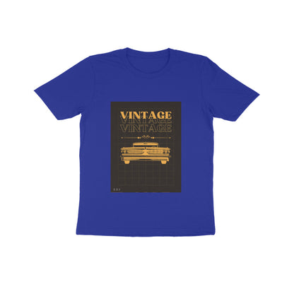 Vintage-Kids round neck short sleeves cotton T-shirt (7-14 years)