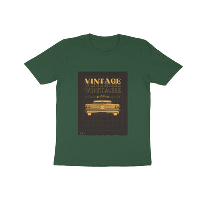Vintage-Kids round neck short sleeves cotton T-shirt (7-14 years)