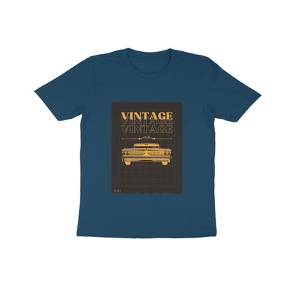 Vintage-Kids round neck short sleeves cotton T-shirt (7-14 years)