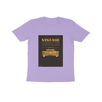 Vintage-Kids round neck short sleeves cotton T-shirt (7-14 years)