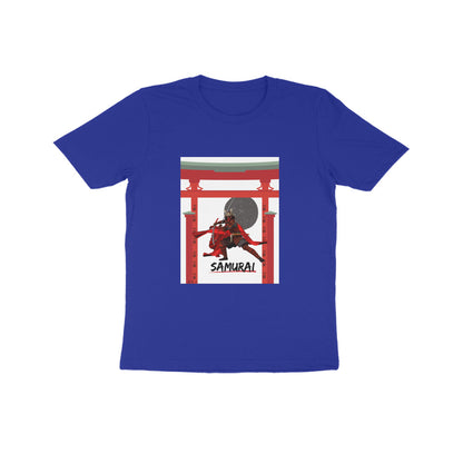 Samurai- Kids round neck short sleeves cotton T-shirt (7-14 years)
