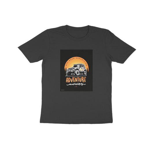 Off Roading Adventure-Kids round neck short sleeves cotton T-shirt (7-14 years)