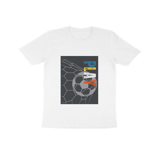 Play Football - Kids round neck short sleeves cotton T-shirt (7-14 years)