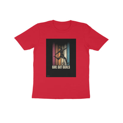 Goals- Kids round neck short sleeves cotton T-shirt (7-14 years)