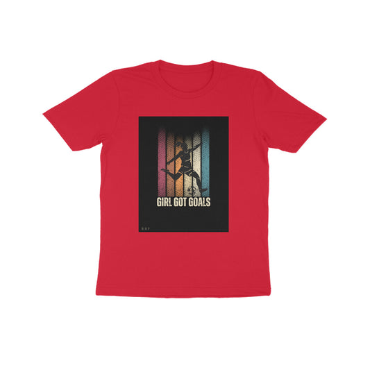Goals- Kids round neck short sleeves cotton T-shirt (7-14 years)