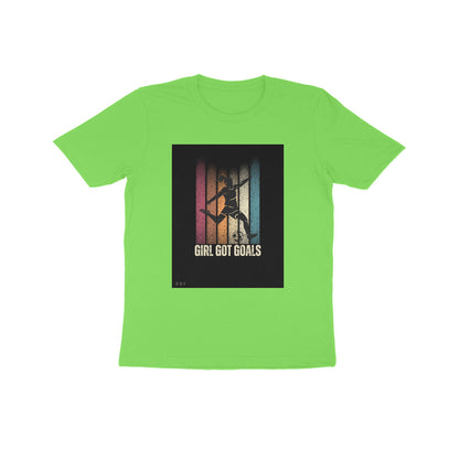 Goals- Kids round neck short sleeves cotton T-shirt (7-14 years)