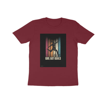 Goals- Kids round neck short sleeves cotton T-shirt (7-14 years)